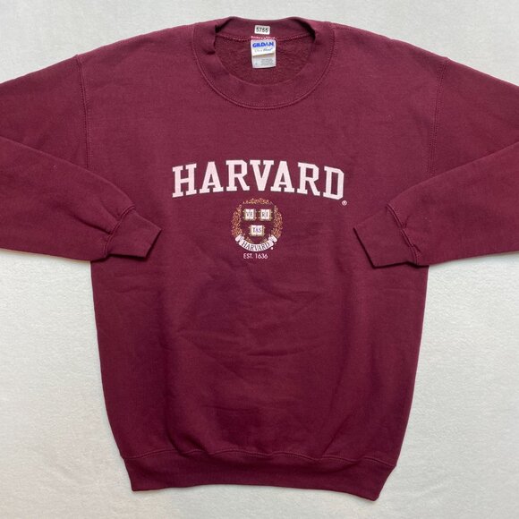 Harvard University Sweatshirt Men's S Burgundy Classic Logo Pullover - Picture 2 of 12